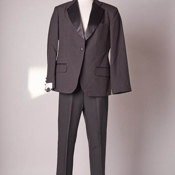 1980s Formal Black Tuxedo Suit - Picture 4 of 15
